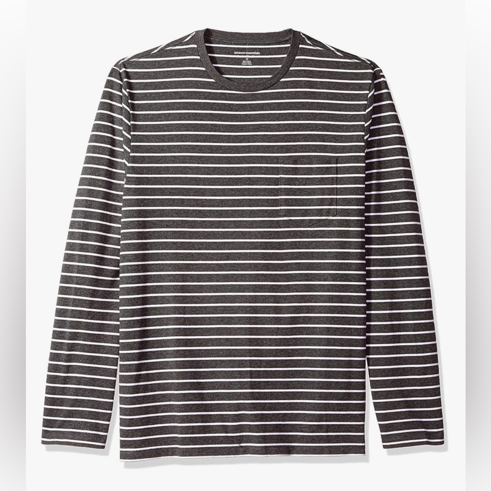 Amazon Essentials Men's Regular-Fit Long-Sleeve T-Shirt 💯% Cotton XXL